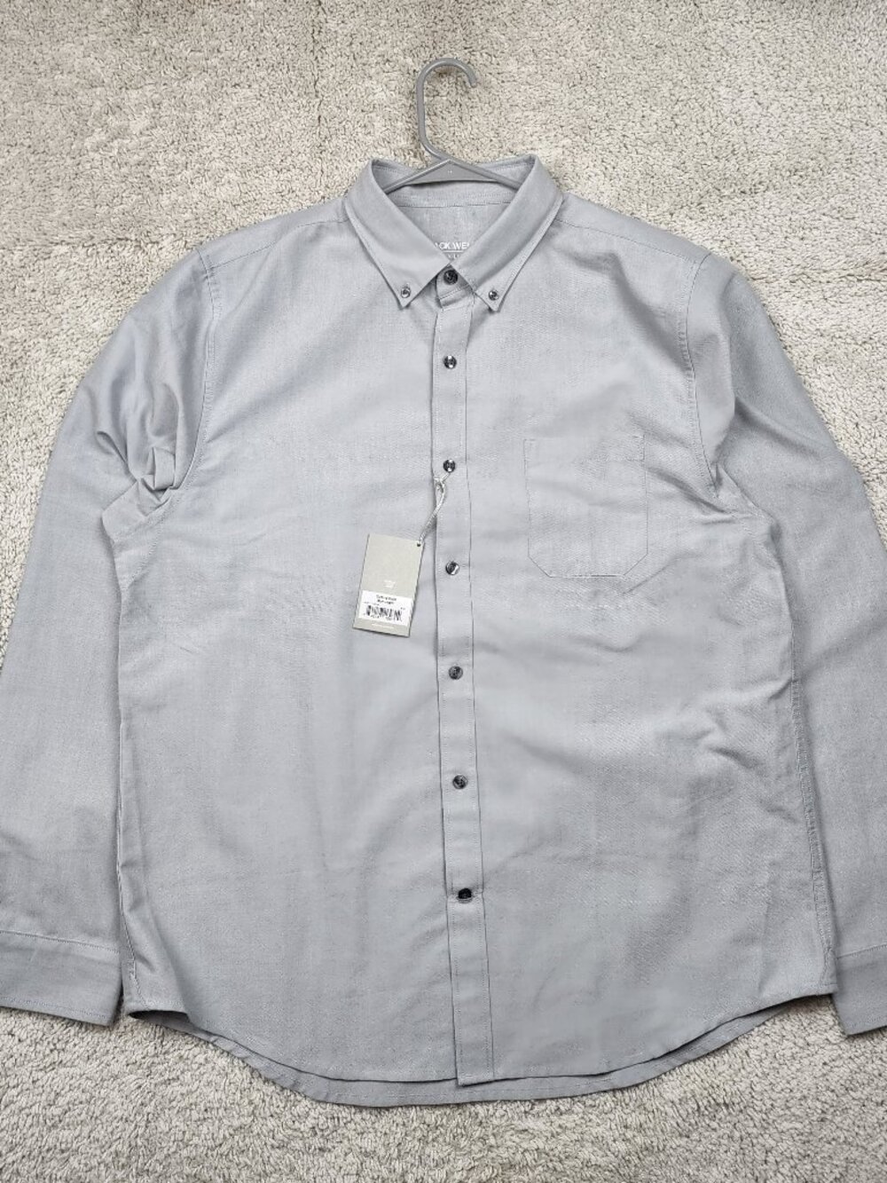 Mack Weldon Oxford Shirt Monument Grey Mens Size 2XL XXL New with Tags NWT USA